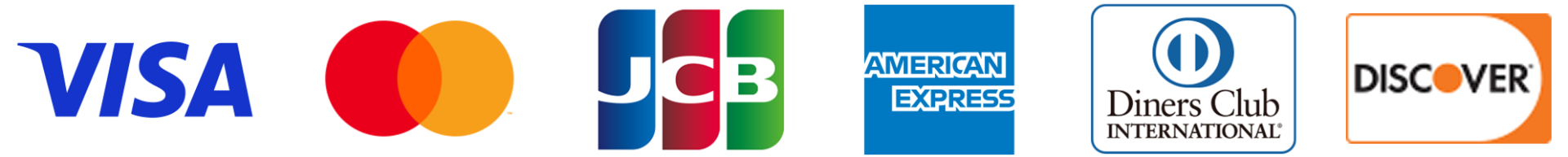 VISA master JCB AMERICONEXPRESS Diners Club DISCOVER