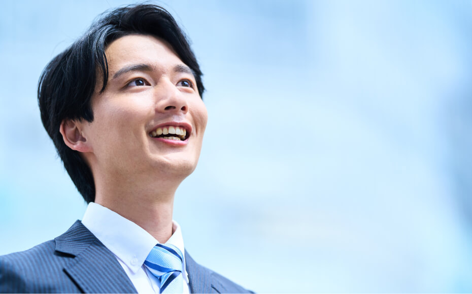 笑顔の会社員